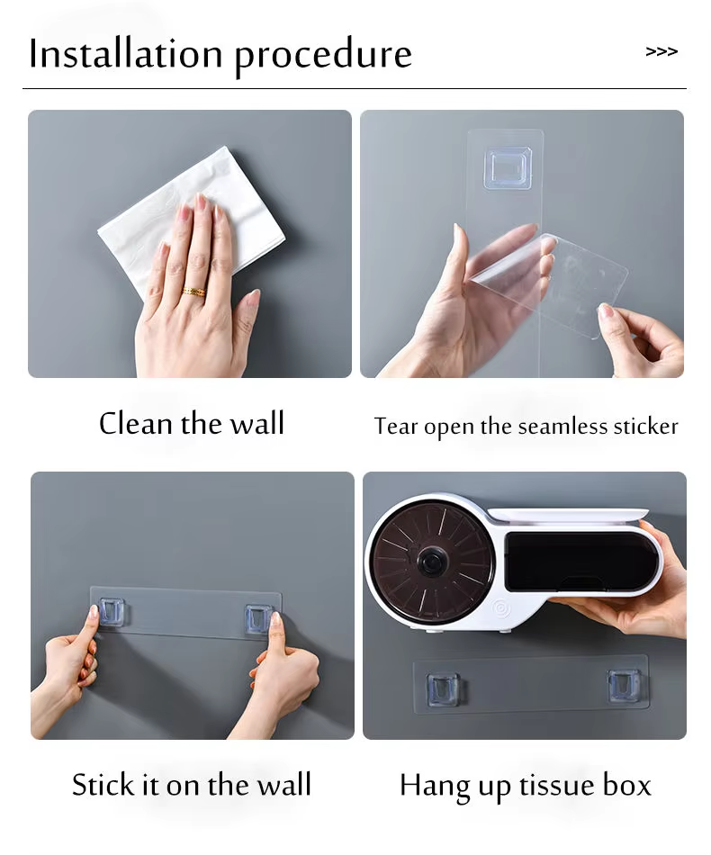 Wall Mount Tissue Box, Toilet Paper Box, Waterproof Bath Tissue and Storage Box, Facial Tissue Box