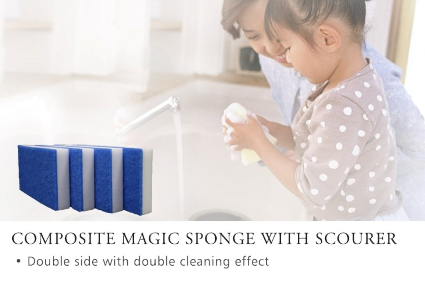 Mr White, Magic Eraser Sponge 4X Stronger Pad, 8-Pack, Cleaning Sponge, Household Cleaning, Eraser, Cleaning Pad.