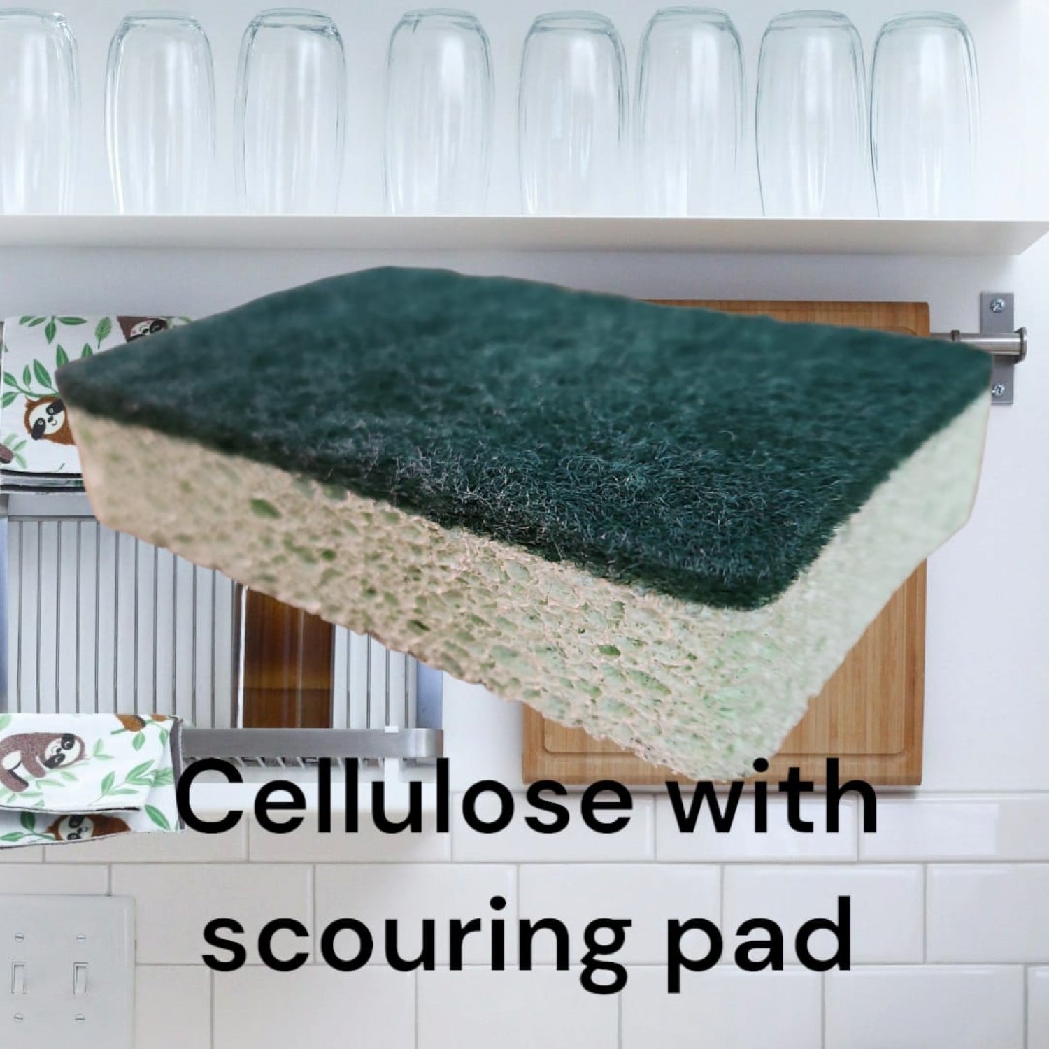 Cellulose with Scouring Pad