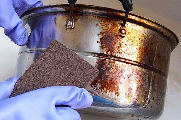 Kitchen Cleaning Sponge, 14 Pack Sand Abrasive Brush, Polishing Sponge, Scouring Pad for Pot, Pans Rust Remover and drywall compound sand